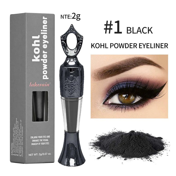 Retro Black Dark Green Kohl Powder Eyeliner