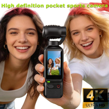4K high-definition handheld camera, portable sports camera with 1.97-inch screen, suitable for sports and outdoor activities